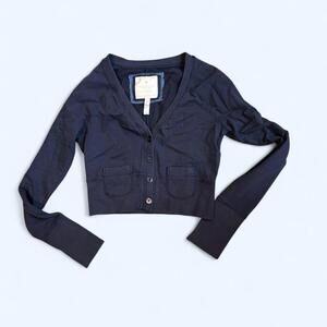 American Eagle Outfitters Women's Navy and Blue Cardigan